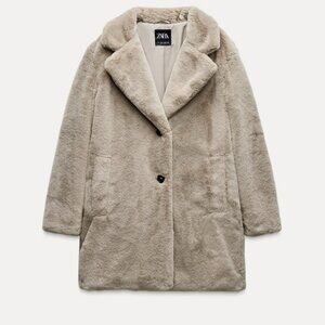 ZARA FAUX FUR COAT